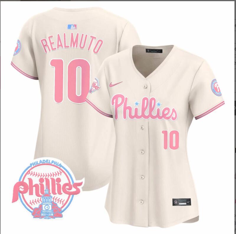 Women Philadelphia Phillies 10 Realmuto ceam 2024 MLB jersey